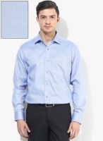 Wills Lifestyle Blue Regular Fit Formal Shirt