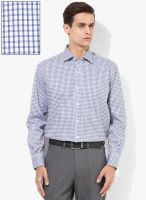 Wills Lifestyle Blue Regular Fit Formal Shirt