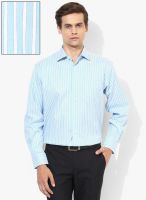 Wills Lifestyle Blue Regular Fit Formal Shirt