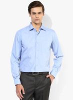 Wills Lifestyle Blue Regular Fit Formal Shirt