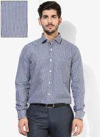 Wills Lifestyle Blue Regular Fit Formal Shirt