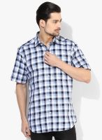 Wills Lifestyle Blue Slim Fit Casual Shirt