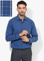 Wills Lifestyle Blue Slim Fit Formal Shirt