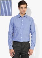 Wills Lifestyle Blue Slim Fit Formal Shirt