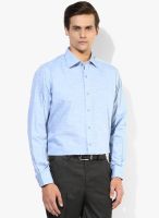 Wills Lifestyle Blue Slim Fit Formal Shirt