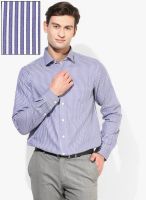 Wills Lifestyle Blue Slim Fit Formal Shirt