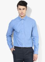 Wills Lifestyle Blue Slim Fit Formal Shirt