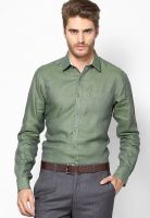Wills Lifestyle Green Formal Shirt