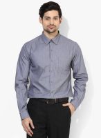 Wills Lifestyle Grey Regular Fit Formal Shirt