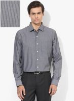 Wills Lifestyle Grey Slim Fit Formal Shirt