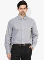 Wills Lifestyle Grey Slim Fit Formal Shirt