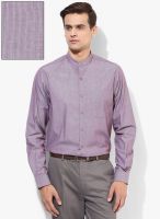 Wills Lifestyle Mauve Slim Fit Formal Shirt