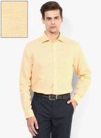 Wills Lifestyle Orange Regular Fit Formal Shirt