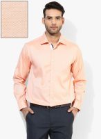 Wills Lifestyle Orange Slim Fit Formal Shirt