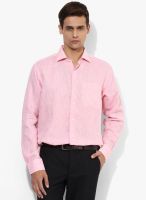 Wills Lifestyle Pink Regular Fit Formal Shirt