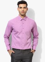 Wills Lifestyle Pink Regular Fit Formal Shirt