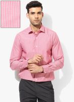 Wills Lifestyle Pink Slim Fit Formal Shirt