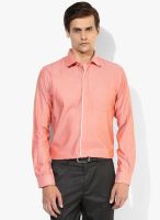 Wills Lifestyle Pink Slim Fit Formal Shirt