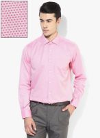 Wills Lifestyle Pink Slim Fit Formal Shirt