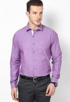 Wills Lifestyle Purple Formal Shirt