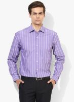 Wills Lifestyle Purple Slim Fit Formal Shirt