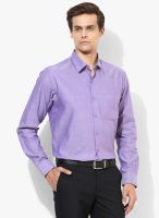 Wills Lifestyle Purple Slim Fit Formal Shirt