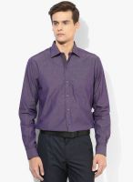 Wills Lifestyle Purple Slim Fit Formal Shirt