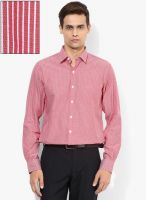 Wills Lifestyle Red Regular Fit Formal Shirt