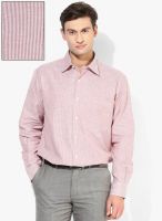 Wills Lifestyle Red Regular Fit Formal Shirt