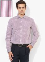 Wills Lifestyle Red Slim Fit Formal Shirt