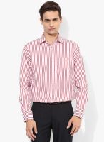 Wills Lifestyle Red Slim Fit Formal Shirt