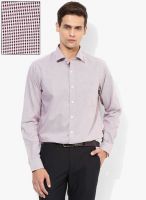 Wills Lifestyle Red Slim Fit Formal Shirt