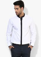 Wills Lifestyle White Slim Fit Formal Shirt