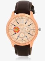 Adine Ad-6019 Brown/Copper Analog Watch