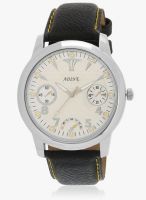 Adine Ad-6020 Black/Silver Analog Watch