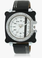 Adine Ad-6022 Black/White Analog Watch