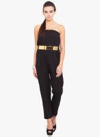 Anaphora Black Solid Jumpsuit