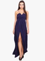 Anaphora Blue Colored Solid Maxi Dress