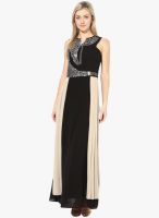 Athena Black Colored Embellished Maxi Dress
