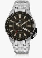Casio Edifice Efr-106D-1Avudf (Ex268) Silver/Black Analog Watch