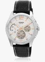 Casio Enticer Men's Mtp-E305l-7Avdf (A995) Black/Silver Analog Watch