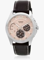 Casio Enticer Men's Mtp-E305l-5Avdf (A994) Brown/Pink Gold Analog Watch