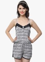 Clovia Black Printed Jumpsuit