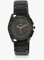 FOSTELO Black Stainless Steel Analog Watch