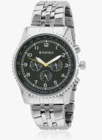 FOSTELO Black Stainless Steel Analog Watch