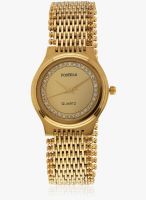 FOSTELO Golden Stainless Steel Analog Watch