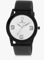 FOSTELO White Leather Analog Watch