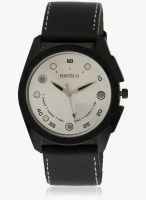 FOSTELO White Leather Analog Watch