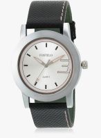 FOSTELO White Leather Analog Watch