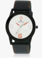 FOSTELO White Leather Analog Watch